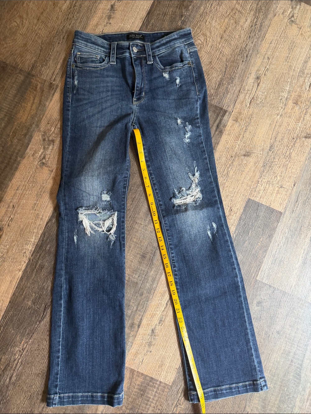 Judy Blue Distressed Dark Blue Boot Cut Jeans 3/26